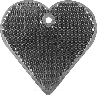 Reflector heart 57x57mm black